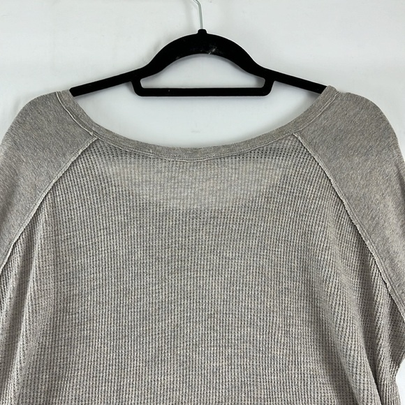Aritzia TNA Alder Waffle Knit Grunge Beige Top - Picture 9 of 10